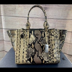 Coach Caryall Crosby multi snake leather